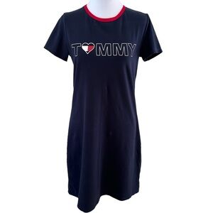 Tommy Hilfiger Women’s Short Sleeves Dress Navy Blue Size S/P
